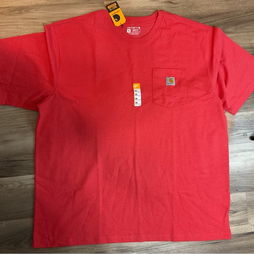 Carhartt Orange Short Sleeve Shirt Size 2XL NWT - Picture 4 of 6